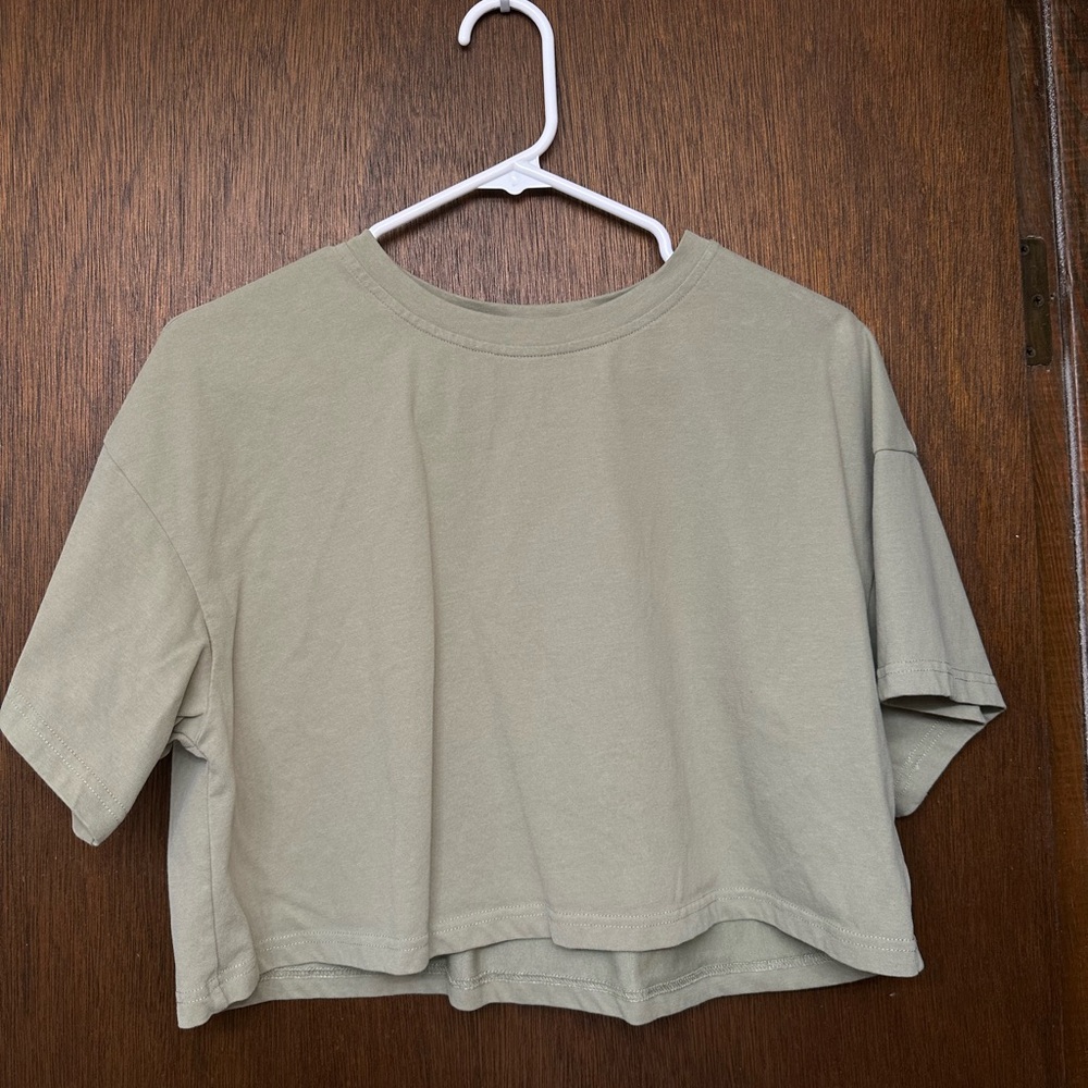 Cider Sage Green Crop Top